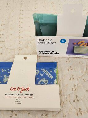 Reusable Snack Bags Set of 2 - Room Essentials - Cat & Jack BPA-Free